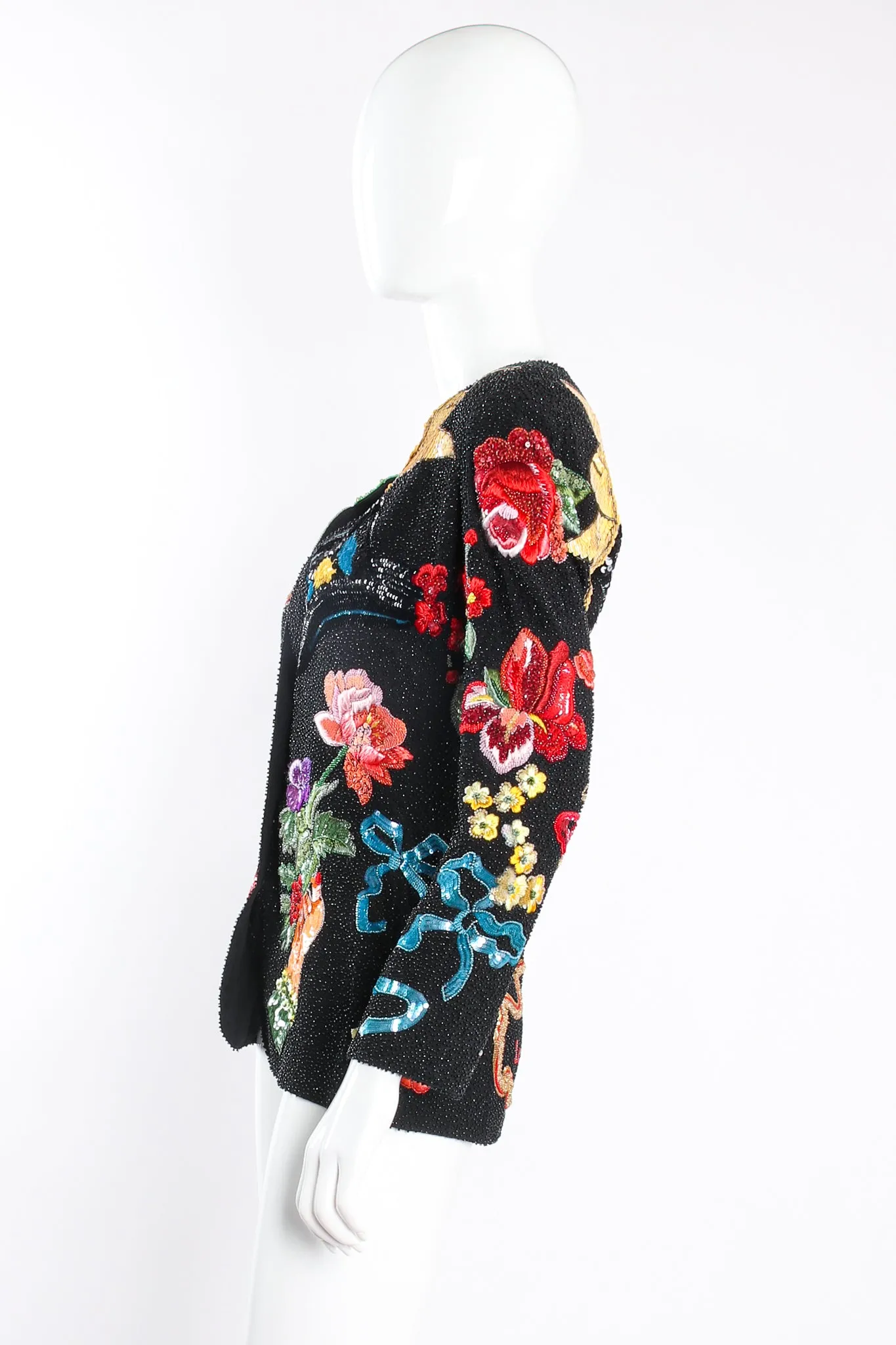 1991 S/S Floral Matador Beaded Jacket