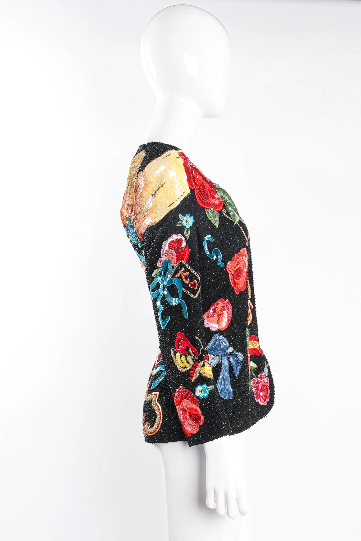 1991 S/S Floral Matador Beaded Jacket