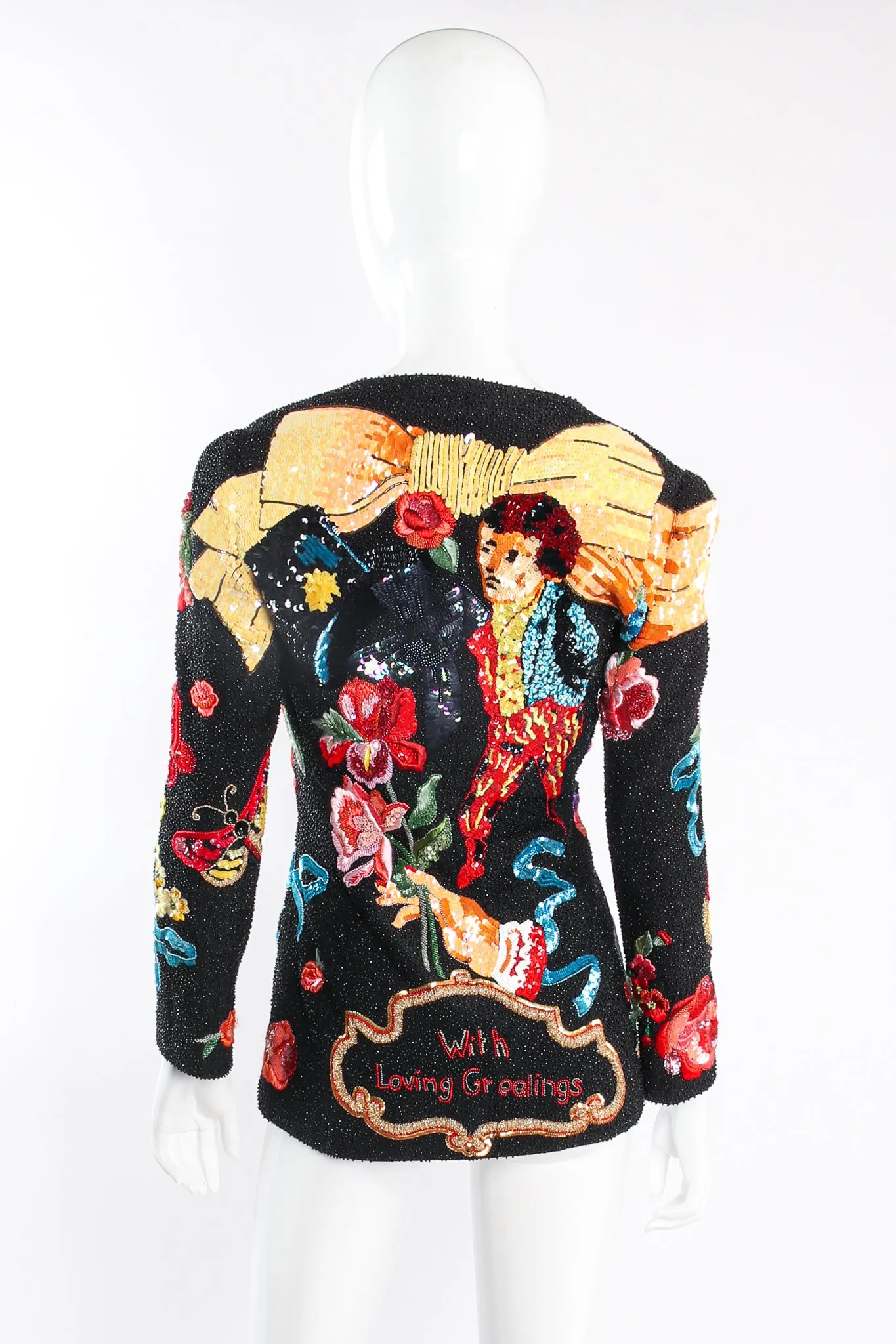 1991 S/S Floral Matador Beaded Jacket