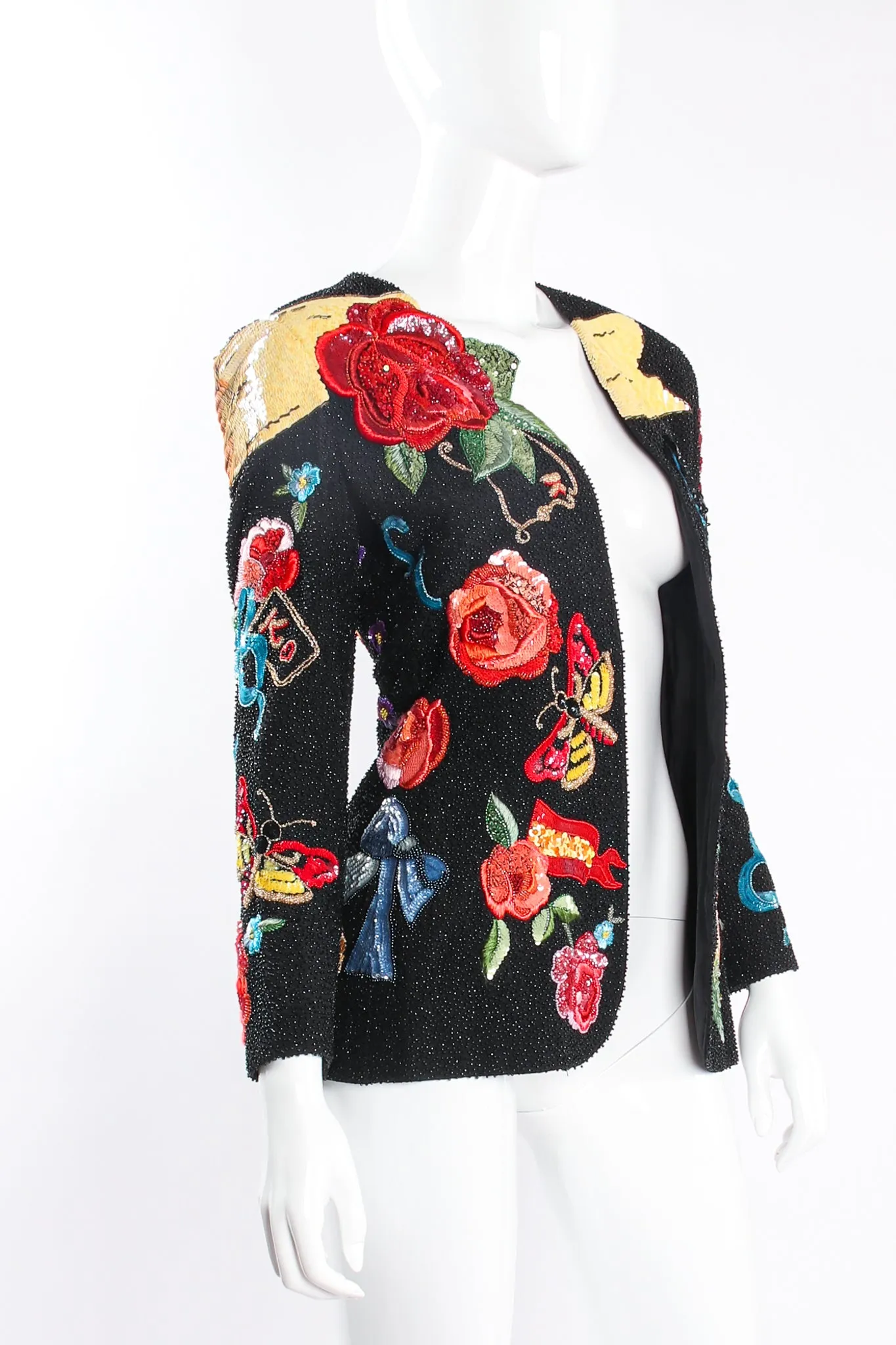 1991 S/S Floral Matador Beaded Jacket