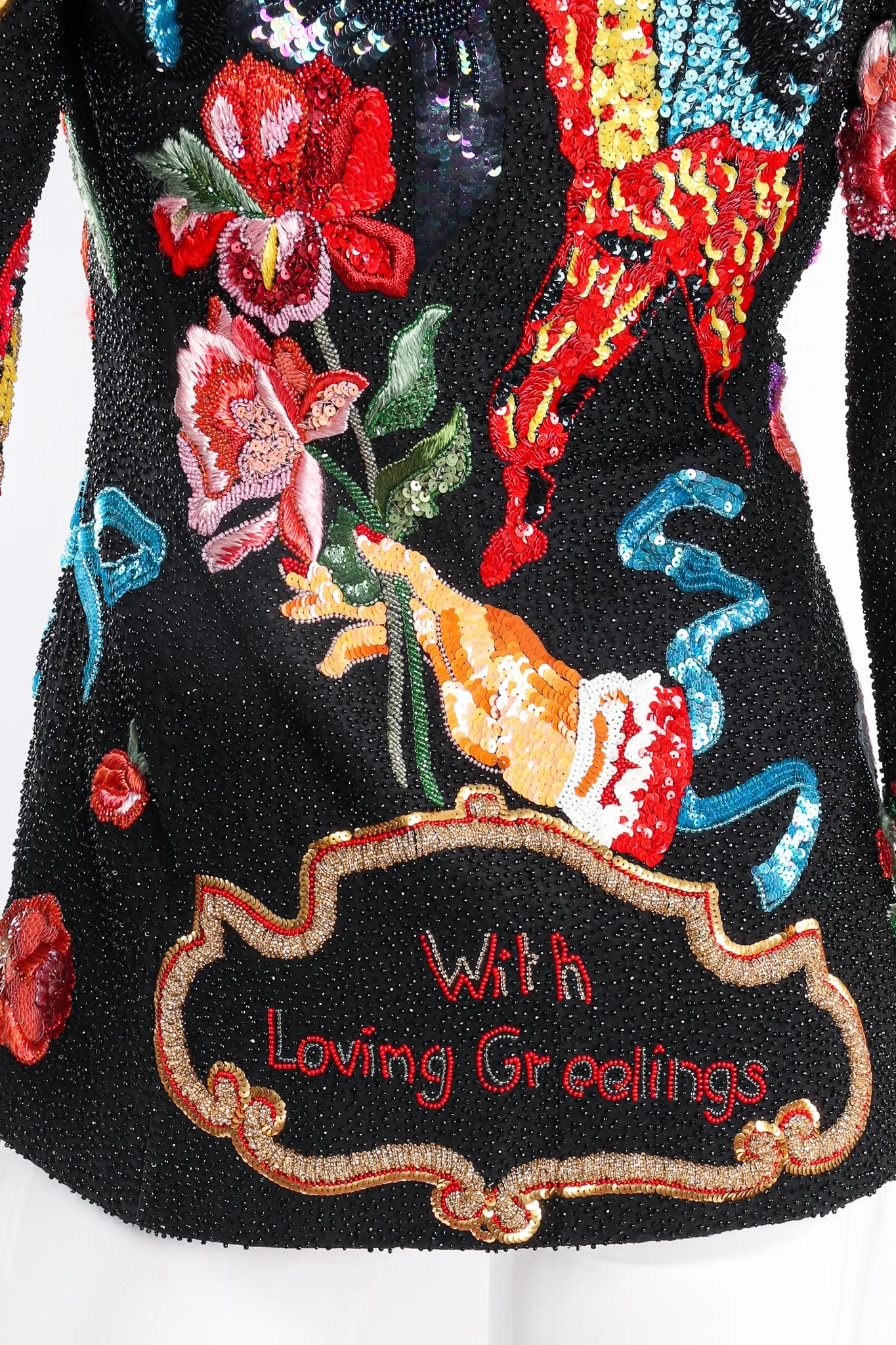 1991 S/S Floral Matador Beaded Jacket