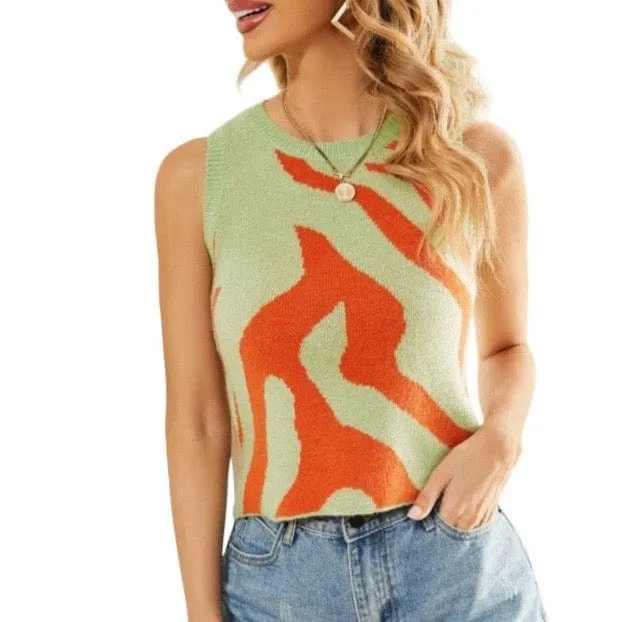 Abstract Knit Tank