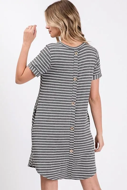 AIDEN BUTTON BACK DRESS