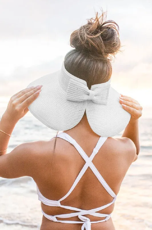 Aili's Corner Foldable Wide Brim Bow Visor