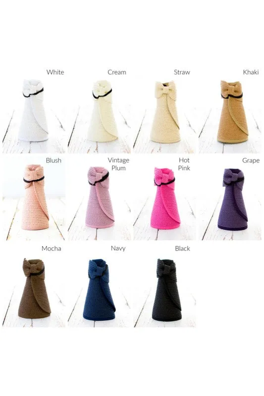 Aili's Corner Foldable Wide Brim Bow Visor