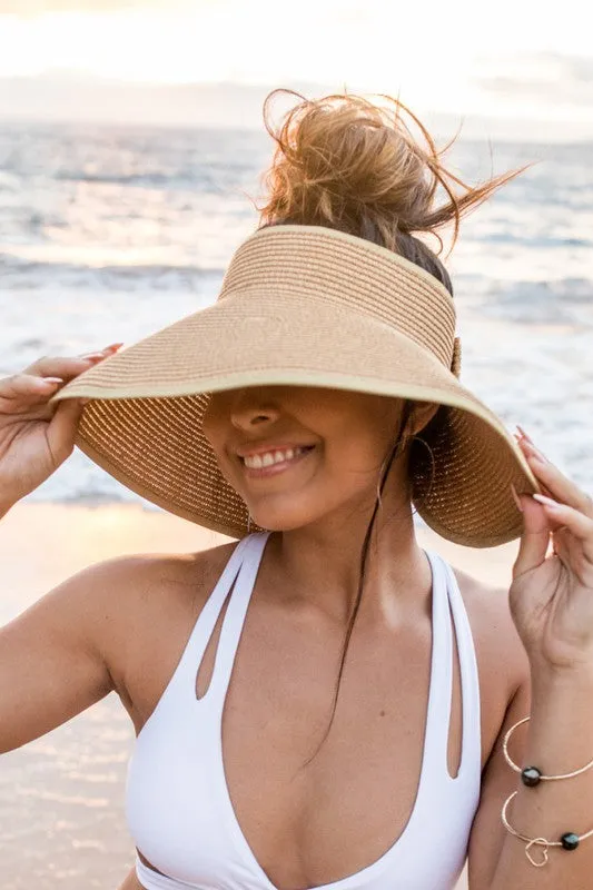 Aili's Corner Foldable Wide Brim Bow Visor
