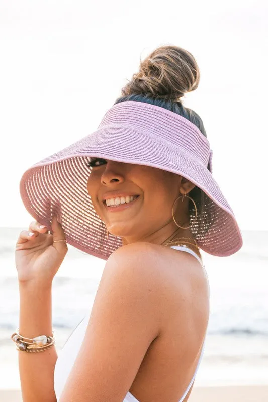 Aili's Corner Foldable Wide Brim Bow Visor