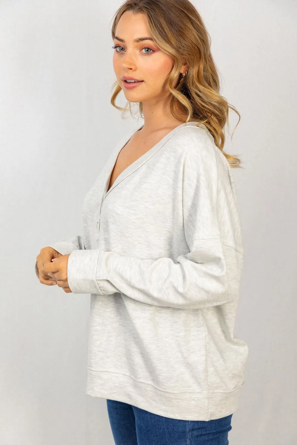 All Snuggled Up Long Sleeve Top-2 Colors Available
