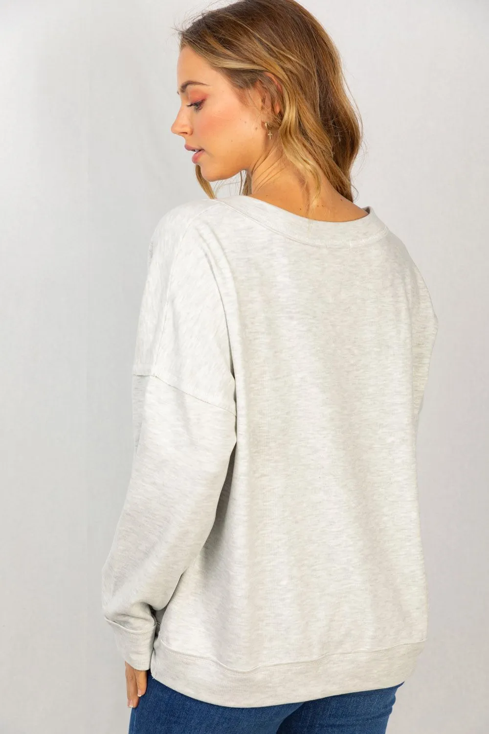 All Snuggled Up Long Sleeve Top-2 Colors Available