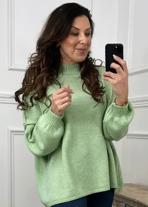 Anastasia Green Seam Detail Sweater