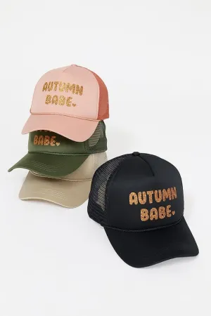 Autumn Babe Trucker Hat-Multi