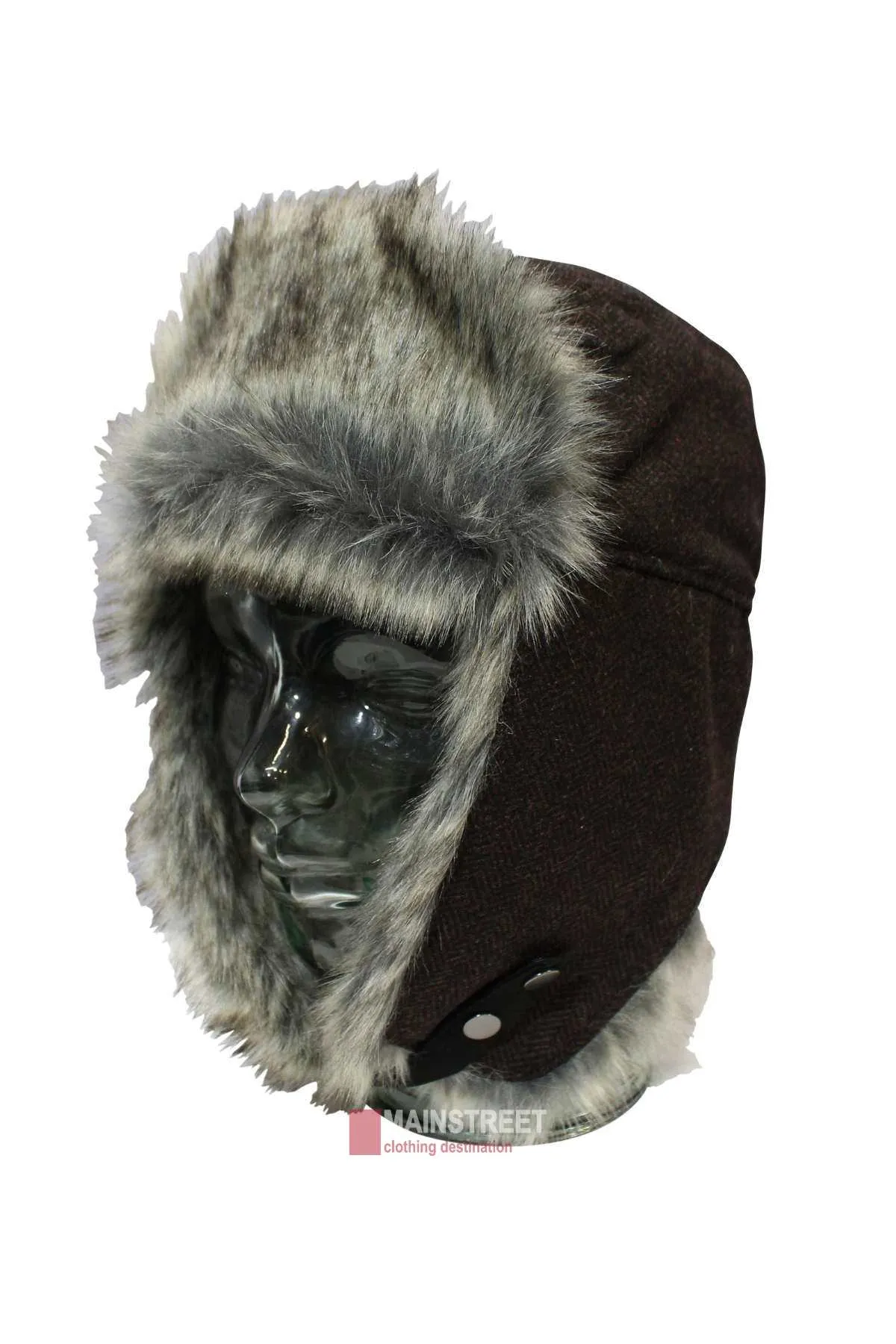 Avenel Wool Blend Herringbone Flying Cap