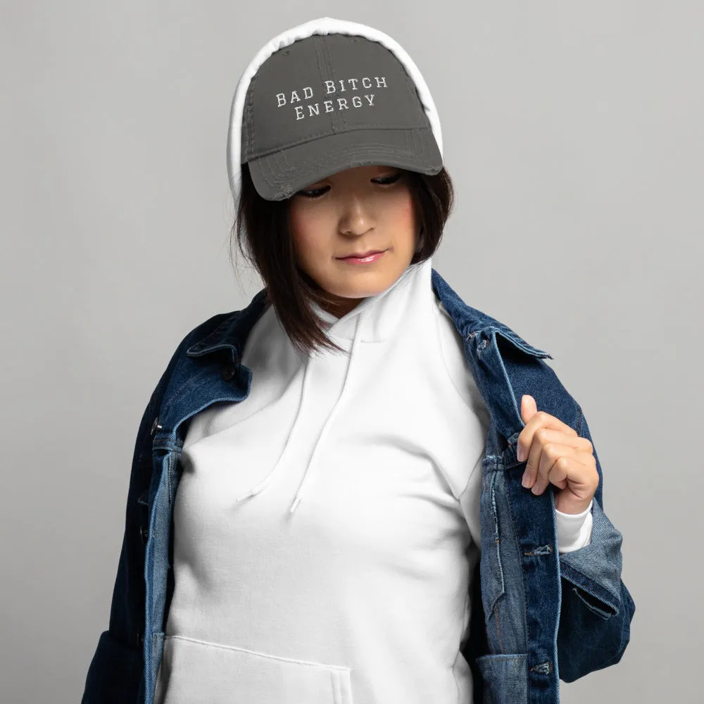 Bad Bitch Energy Distressed Dad Hat