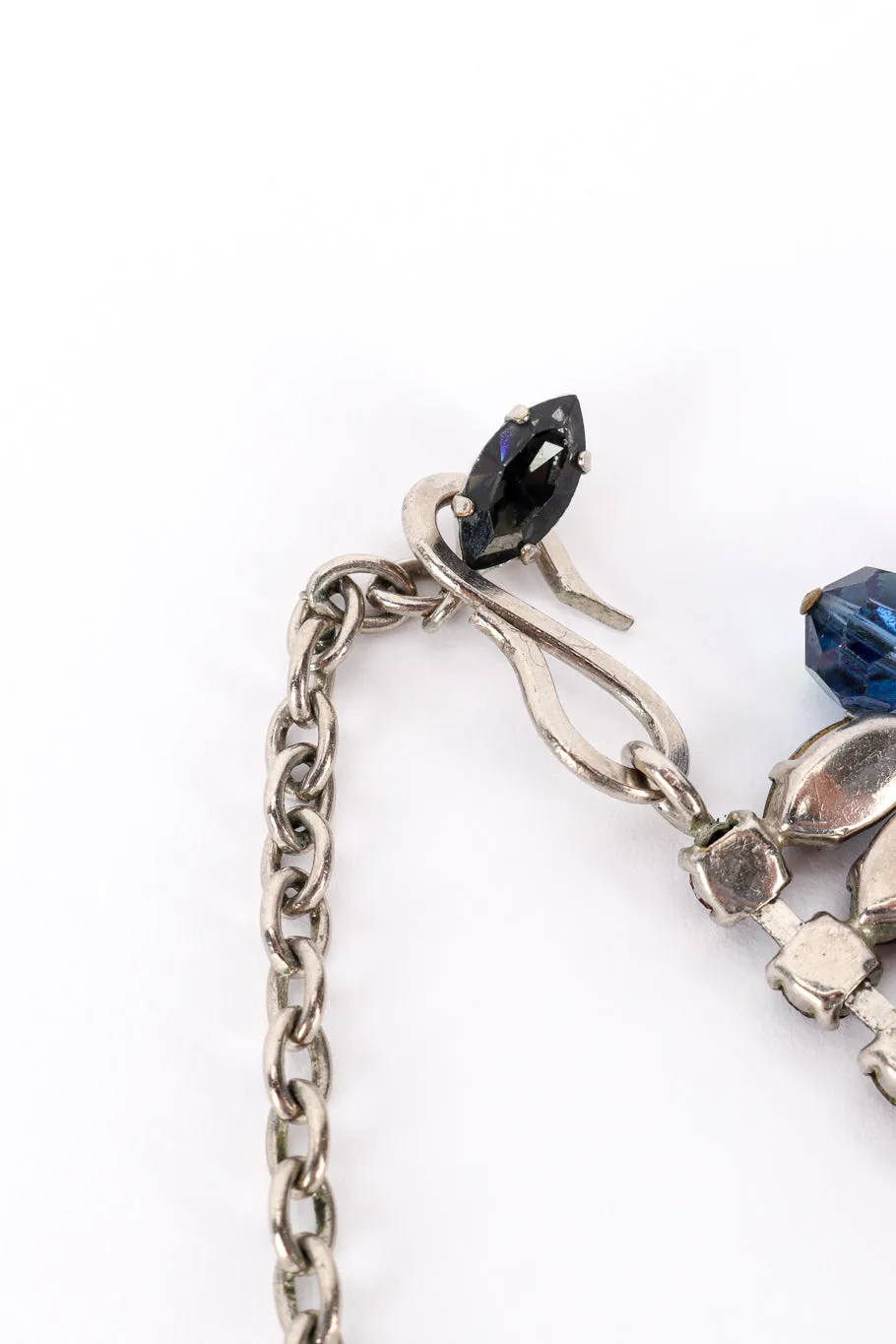 Beaded Dangle Crystal Collar Necklace
