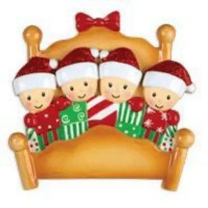 Bed Family (4) Decoration, Personalised Gift