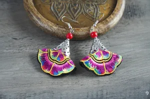 Boho Bloom Embroidered Earrings