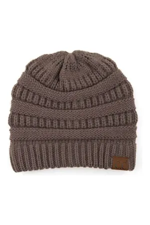 C.C. Slouchy Thick Hat - Teal Grey