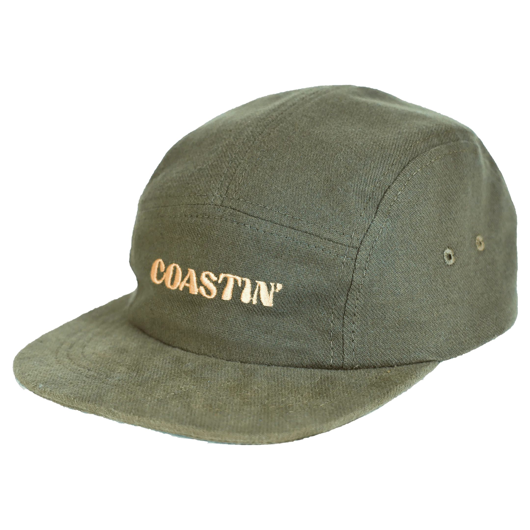 Coastin Brushed Cotton Camp Cap | Green