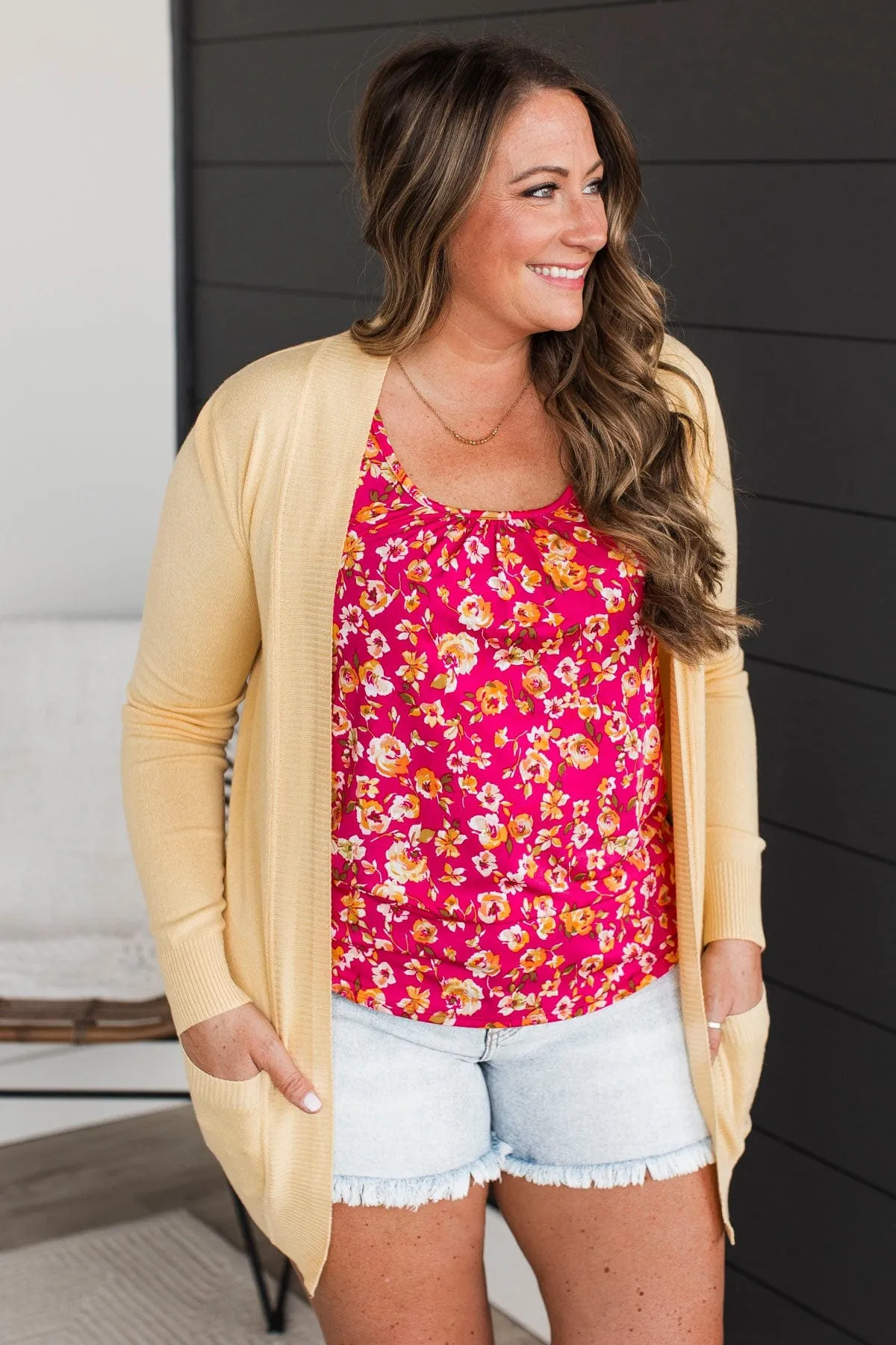 Comfortable With Myself Knit Cardigan- Light Yellow