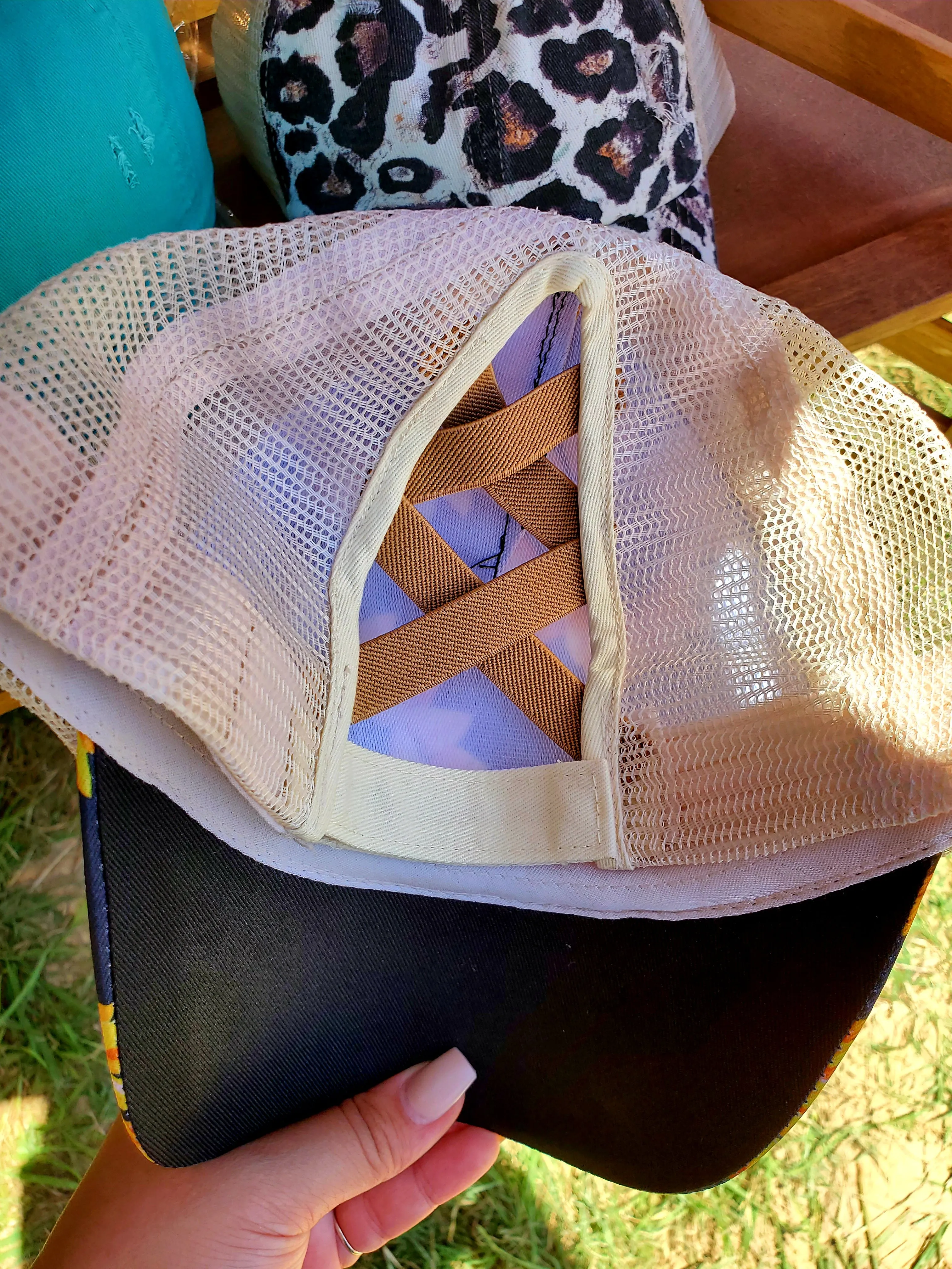 Criss Cross Ponytail Hats