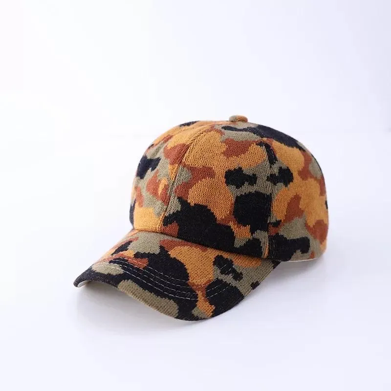 Crochet Knitted Camo Hats with Criss-Cross Back -- 2 Colors!
