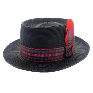 Dobbs Sinatra Straw Tarton -Black