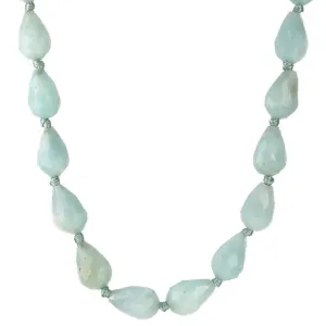 Faceted Teardrop Amazonite Beaded Necklace