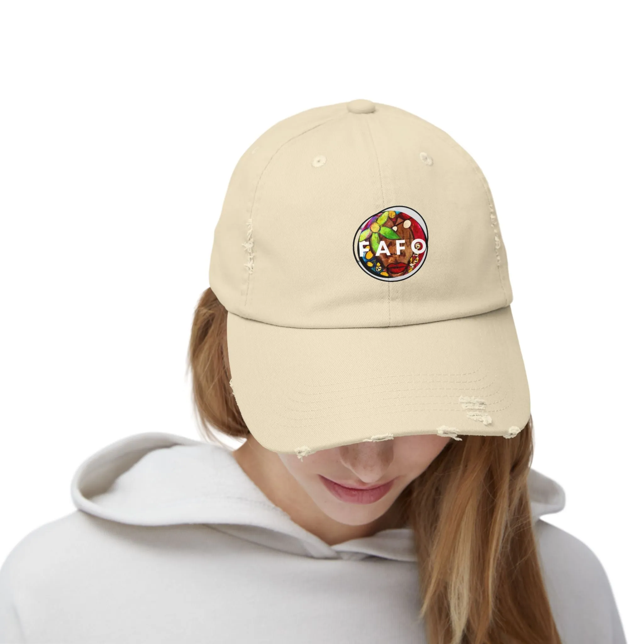 FAFO Unisex Distressed Cap