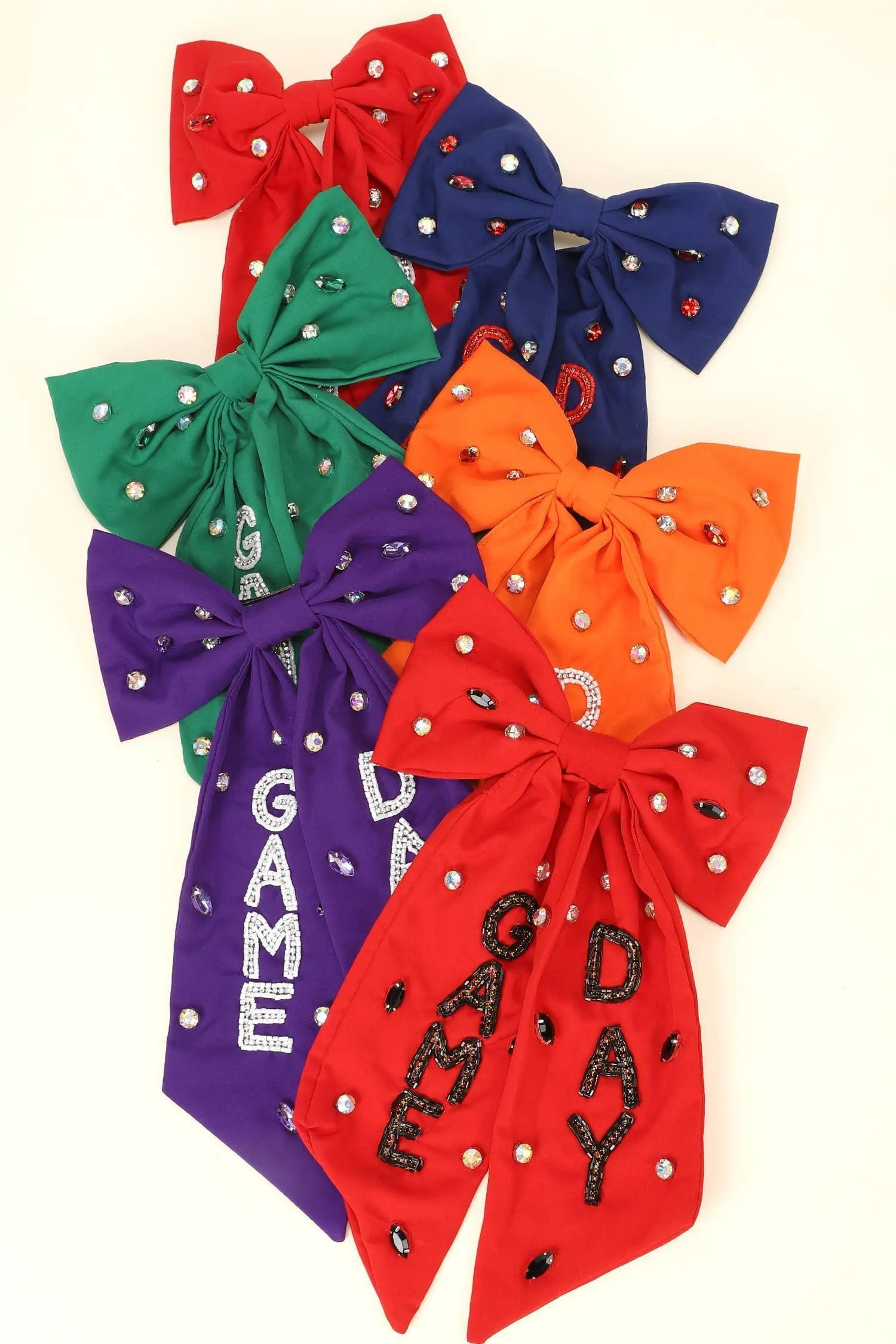 Game Day Bow Barrette Red