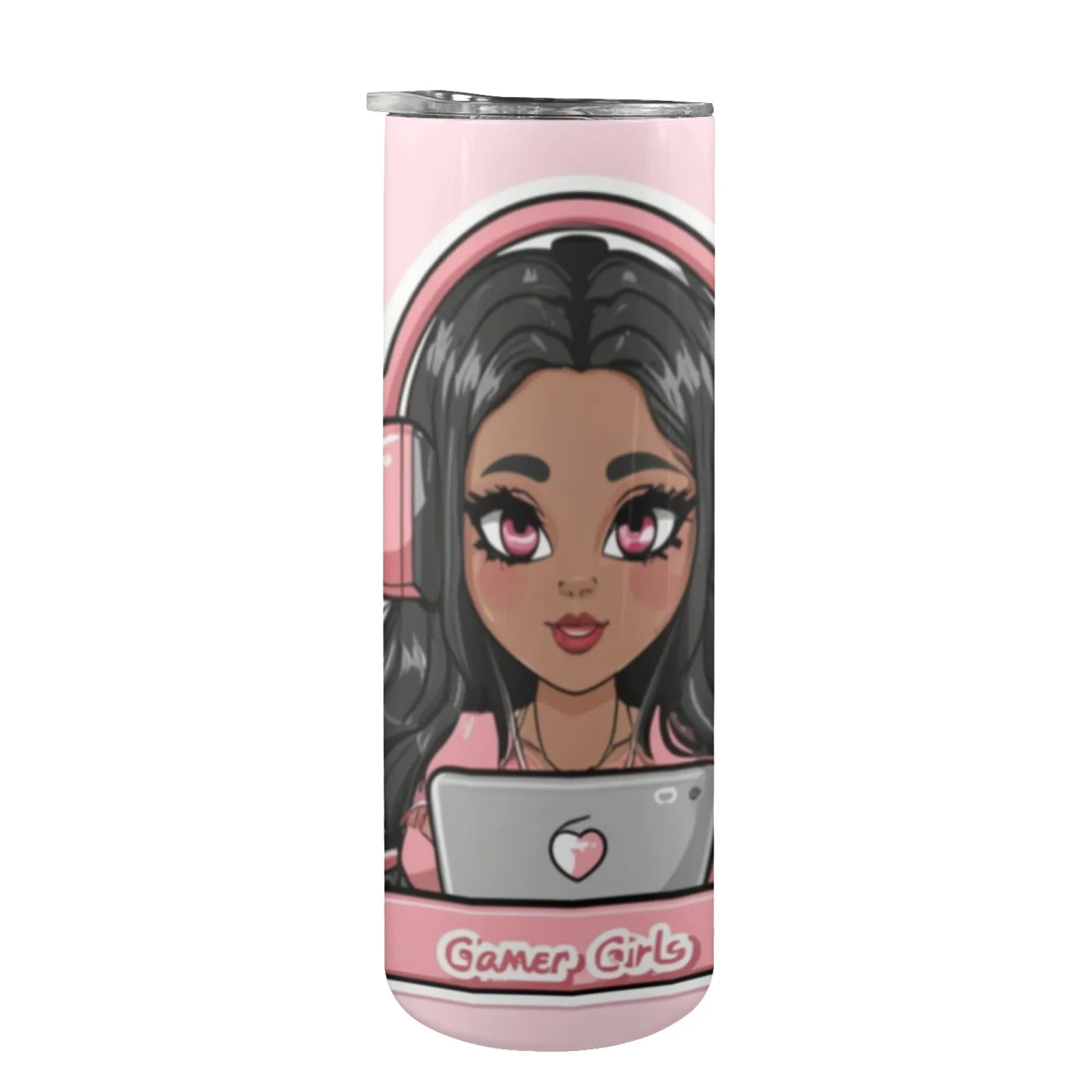 Gamer Girl 20oz Tall Skinny Tumbler with Lid and Straw