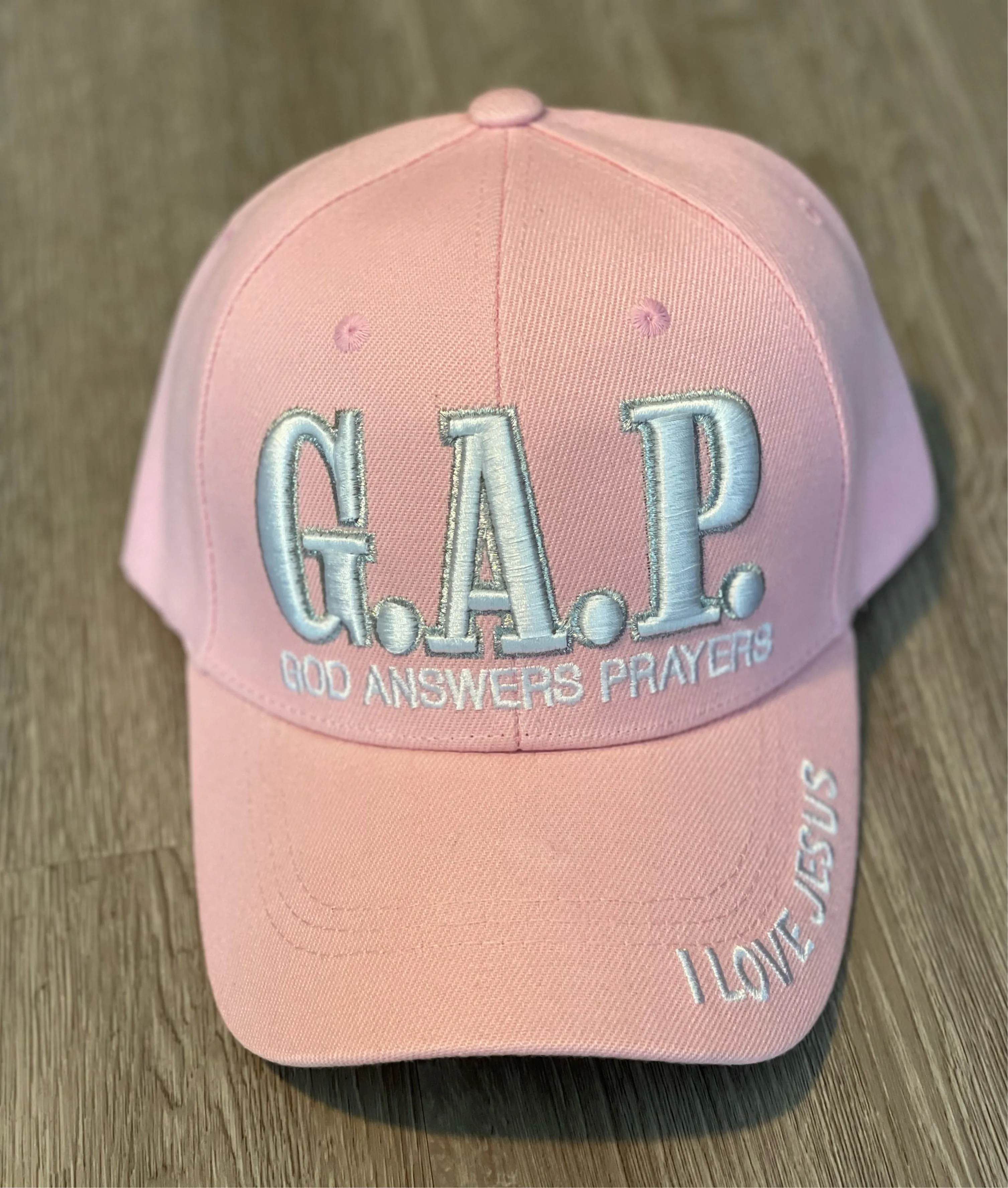 G.A.P. (God Answers Prayers) Baseball Cap - Light Pink