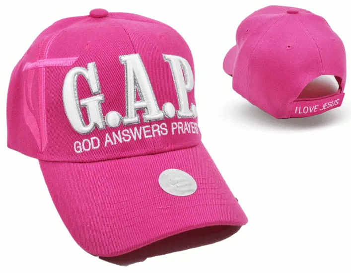 G.A.P. (God Answers Prayers) Baseball Cap - Pink