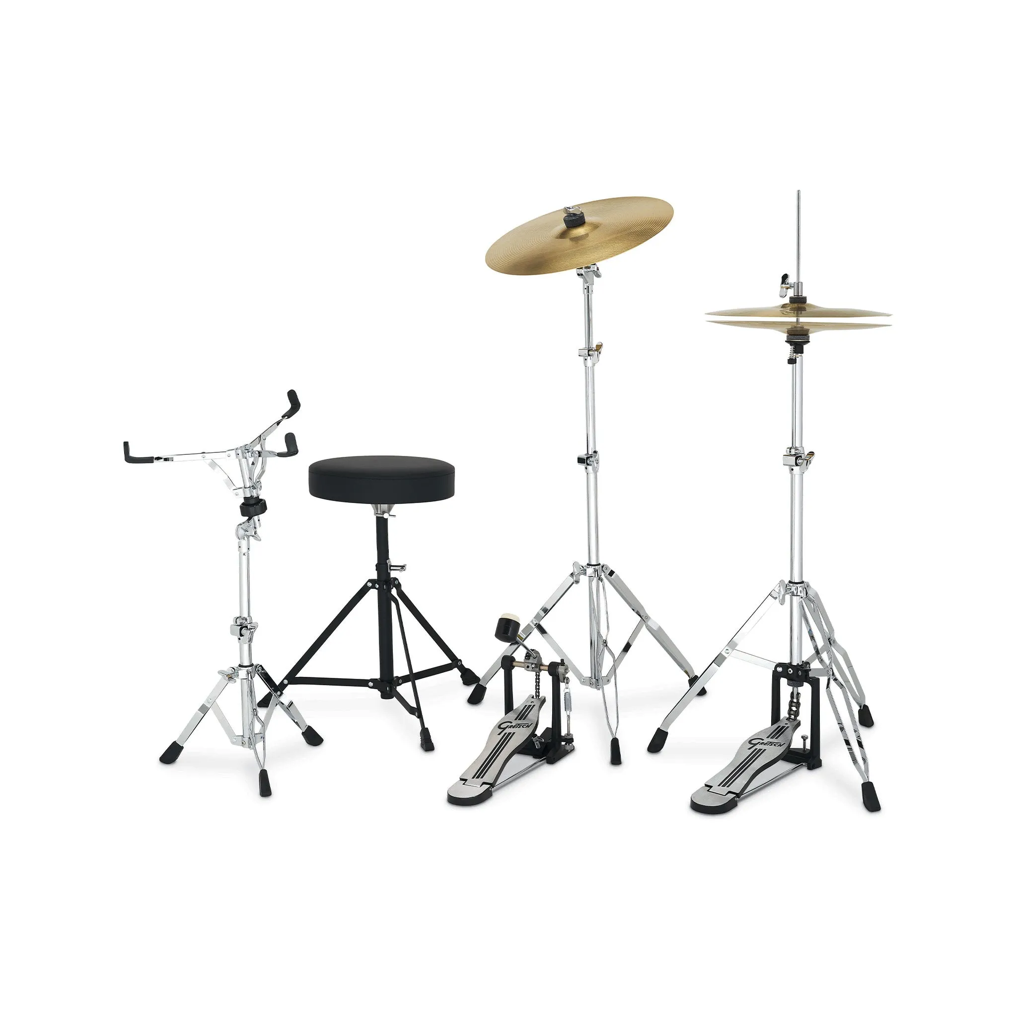 Gretsch RGE625BM Renegade 5-Piece Drum Kit w/Hardware Cymbals(13H 15CR), Black Mist