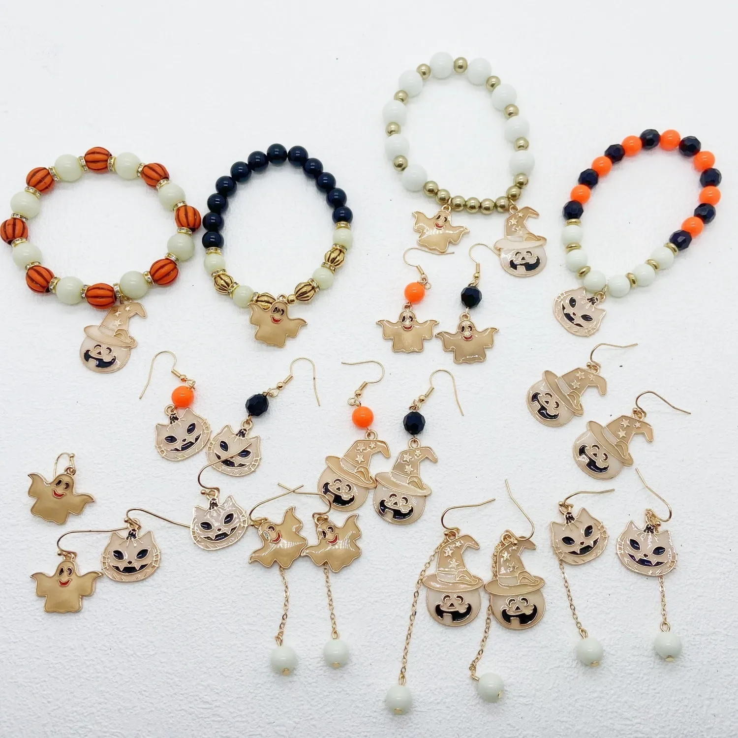 Halloween Vintage Bracelet Pumpkin Head Witch Hat