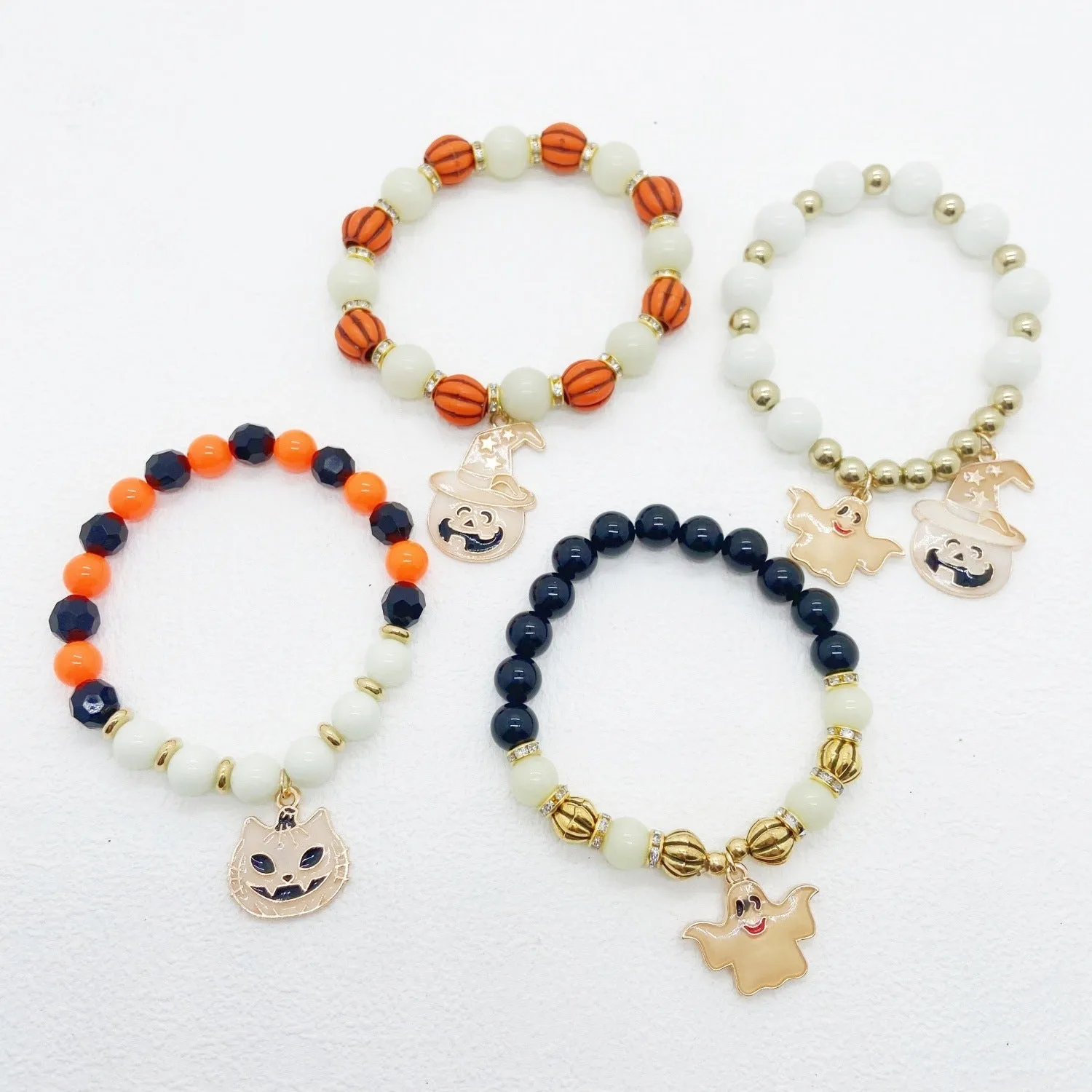 Halloween Vintage Bracelet Pumpkin Head Witch Hat