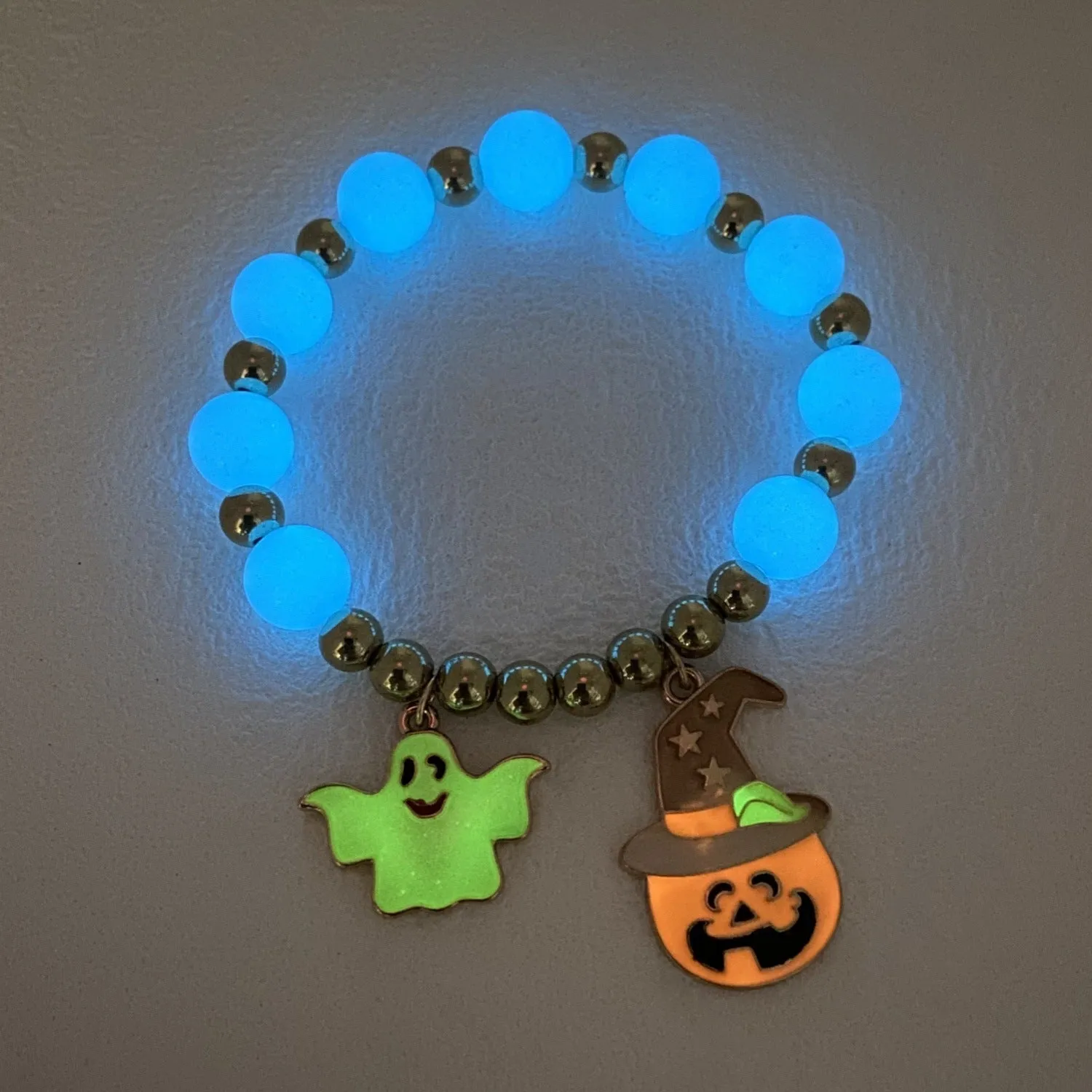 Halloween Vintage Bracelet Pumpkin Head Witch Hat