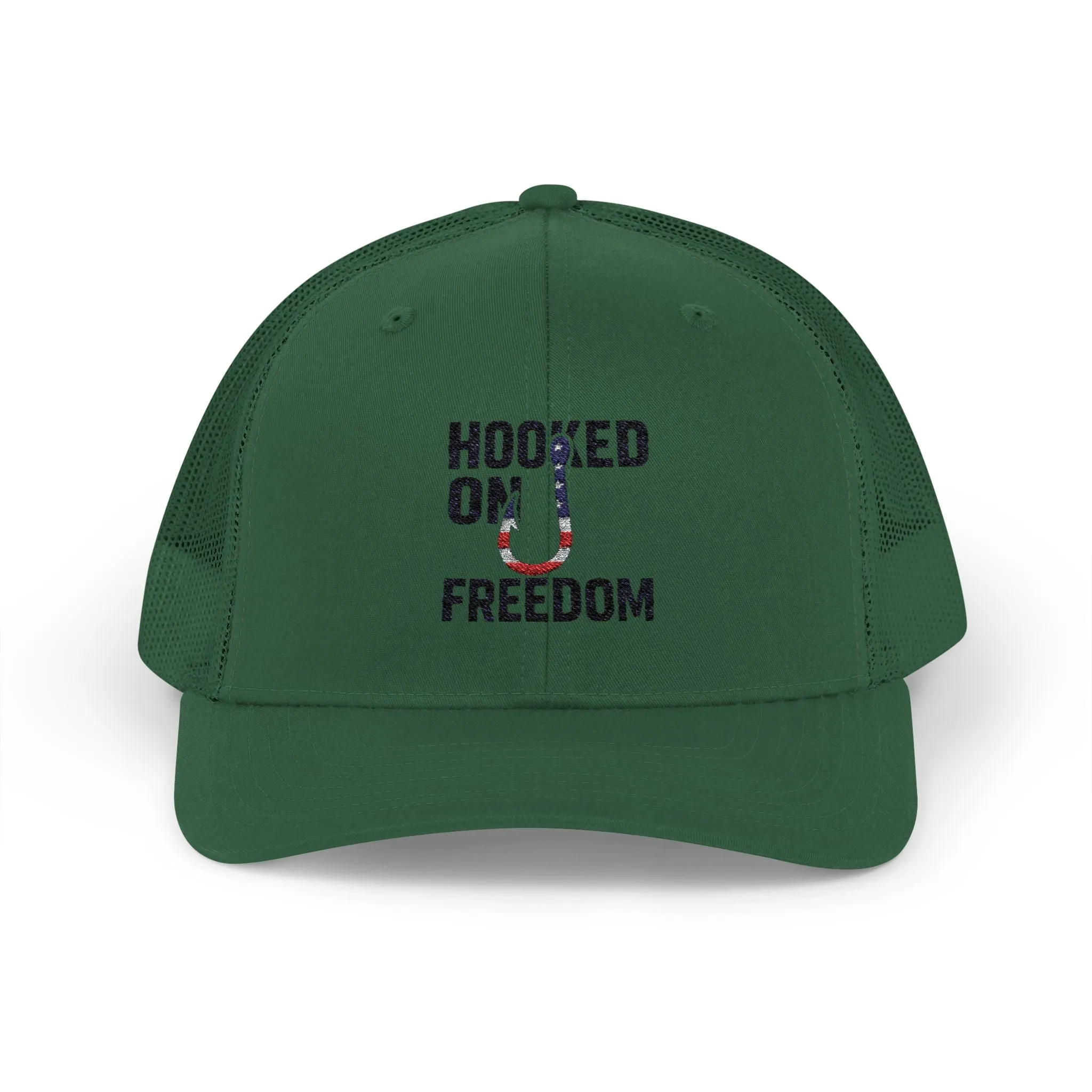 Hooked on Freedom Snapback Cap - Trendy Mesh Hat, Patriotic Gift, Outdoor Wear, Summer Style, Freedom Lovers