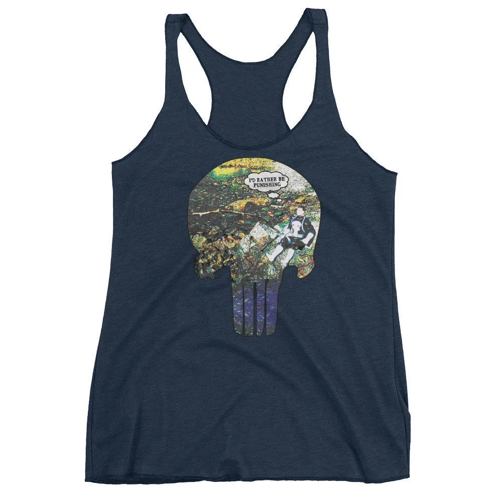 I'd Rather Be Punishing Fishing Racerback Tank Top
