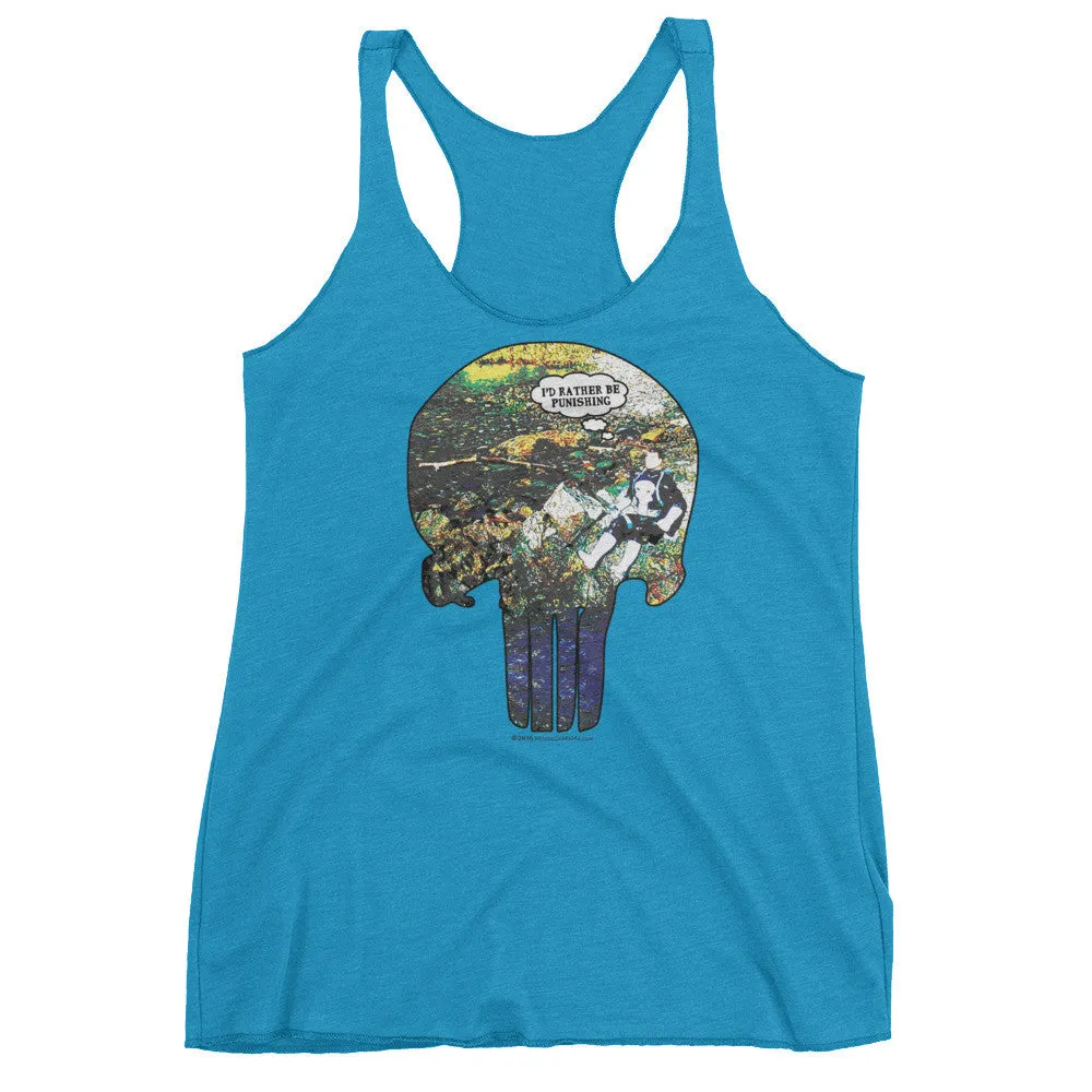 I'd Rather Be Punishing Fishing Racerback Tank Top