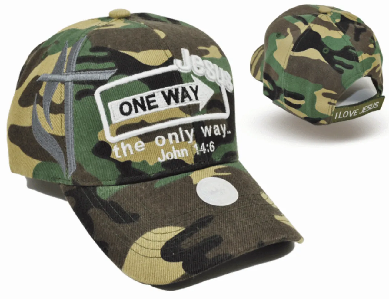 John 14:6 Baseball Cap - Camo