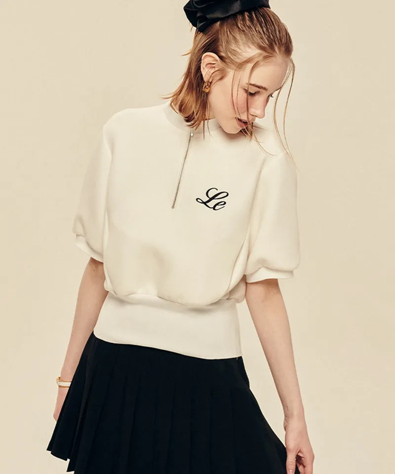 LE SONNET Soft Lovely Sporty Top - White
