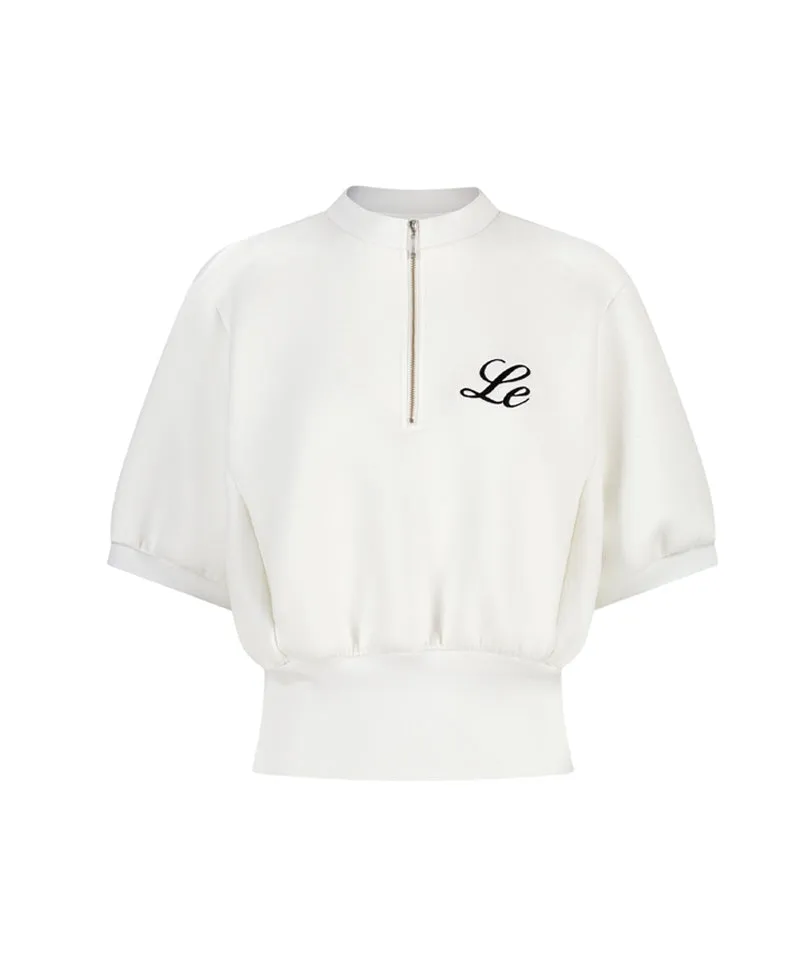 LE SONNET Soft Lovely Sporty Top - White