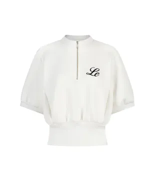 LE SONNET Soft Lovely Sporty Top - White