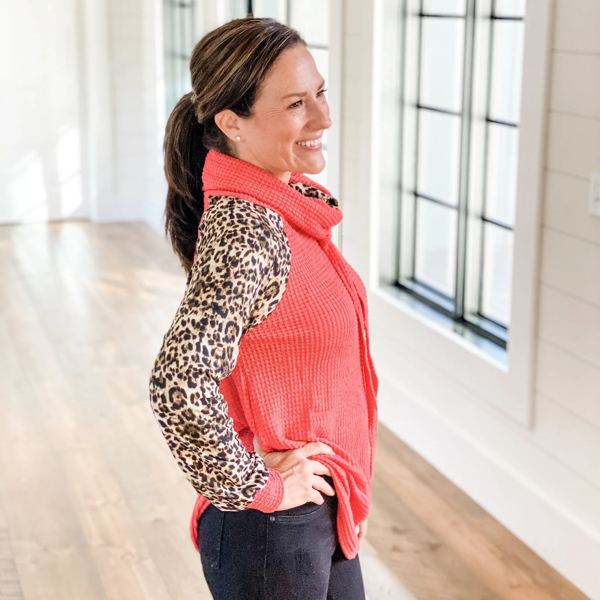 LEAH DOUBLE TURTLE NECK TOP