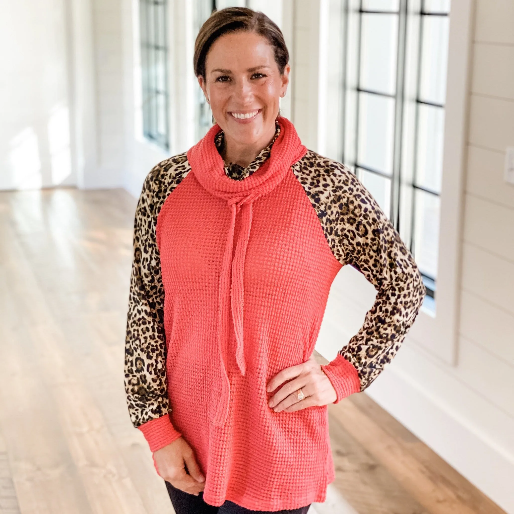 LEAH DOUBLE TURTLE NECK TOP