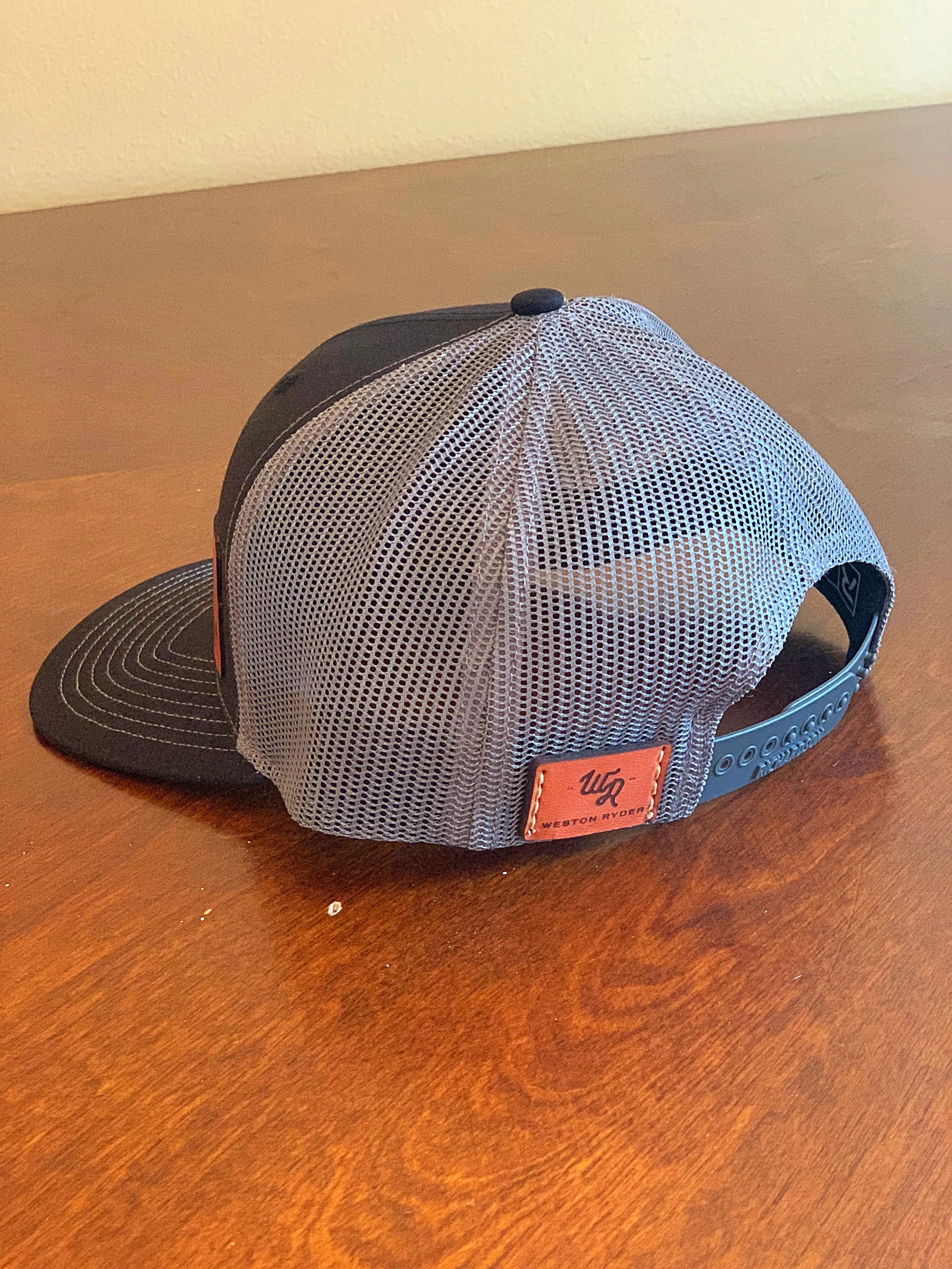 Leather patch hats