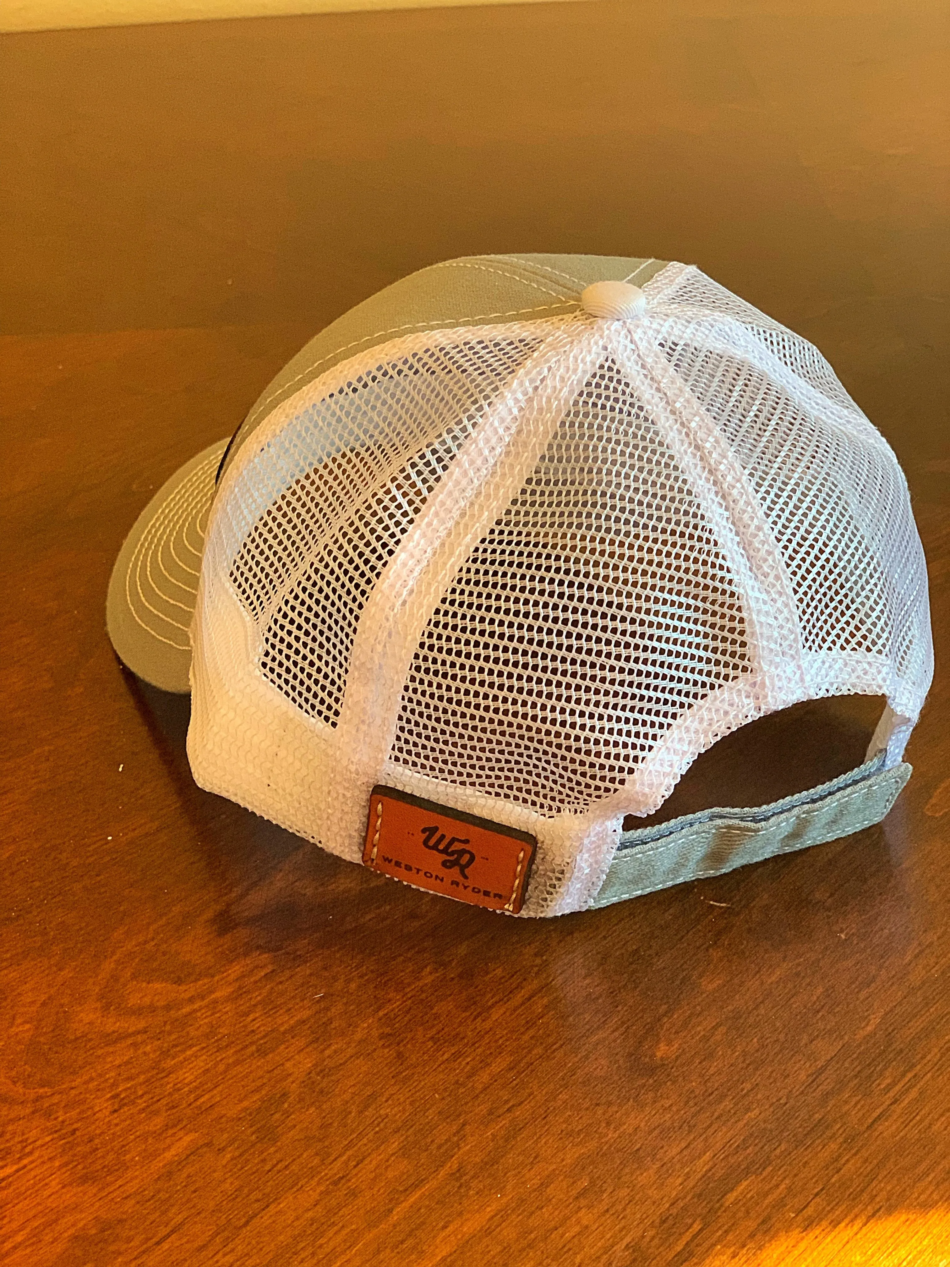 Leather patch hats