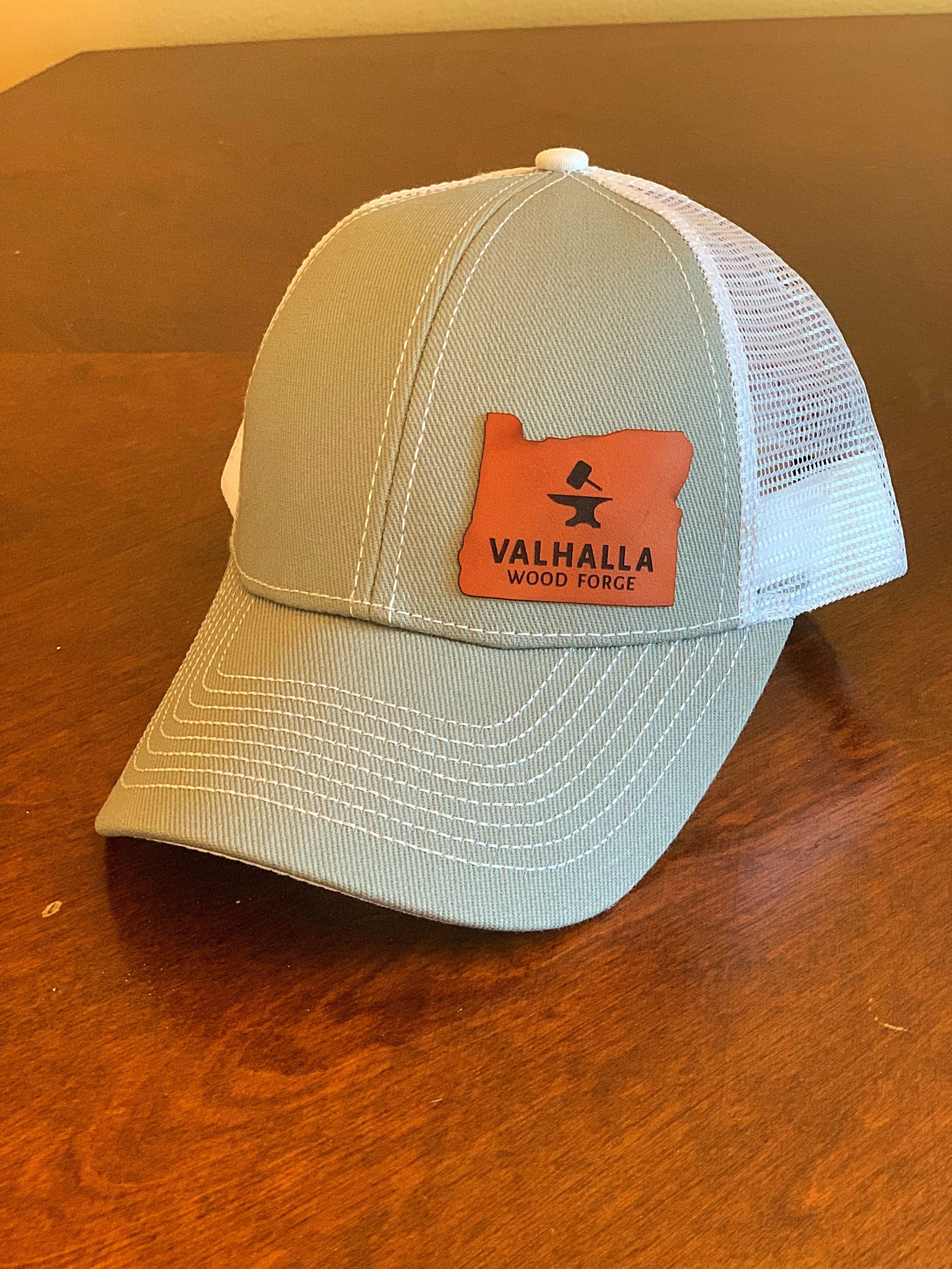 Leather patch hats