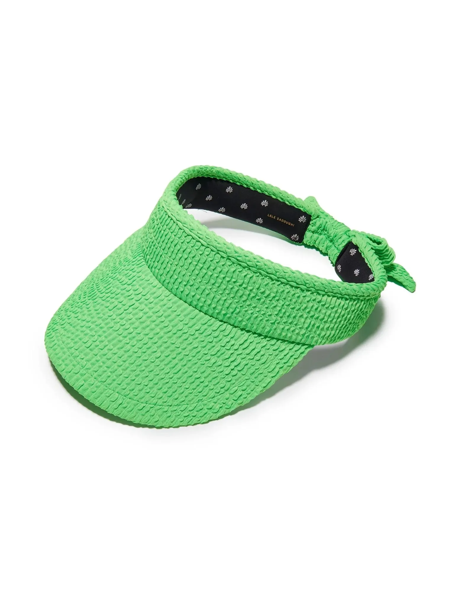 Lele Sadoughi Swimmer Bow Tie Visor Parakeet