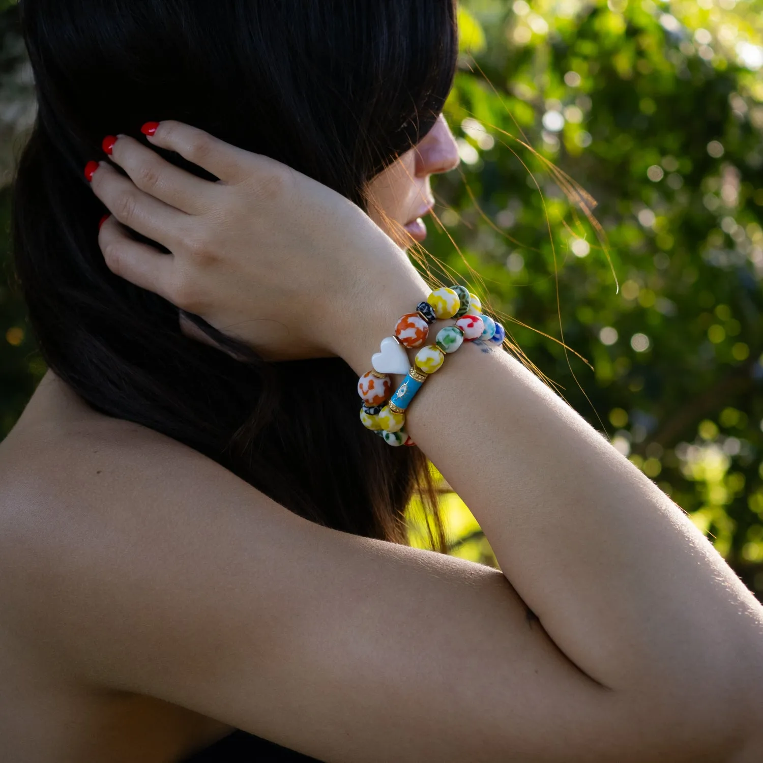 Love & Luck Evil Eye Beaded Bracelet Set